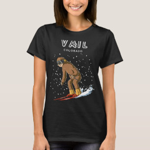 Vail Colorado USA Sloth Ski T-Shirt