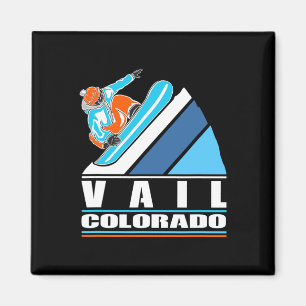 Vail Colorado - Vintage Snowboarder Magnet