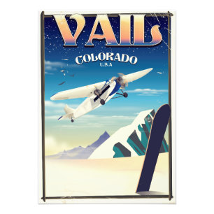 Vail Colorado vintage travel poster