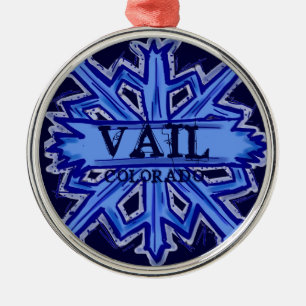 Vail Colorado winter snowflake ornament