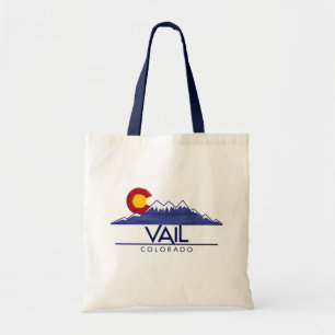 Vail Colorado wood mountains tote bag