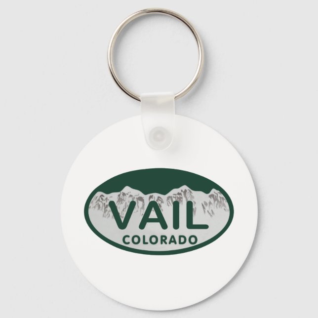 Vail license oval key ring (Front)