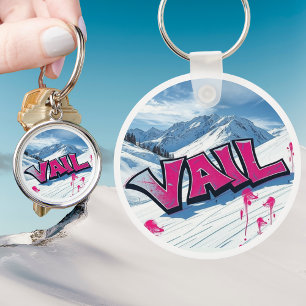 Vail Ski Resort Colorado graffiti accessory  Key Ring