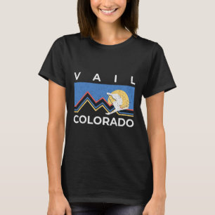 Vail Ski Town Colorado Rocky Mountains Travel Vint T-Shirt