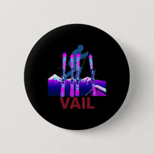 Vail Skiing And Snowboarding Retro 90s Vail Ski 6 Cm Round Badge