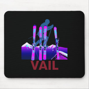 Vail Skiing And Snowboarding Retro 90s Vail Ski  Mouse Pad