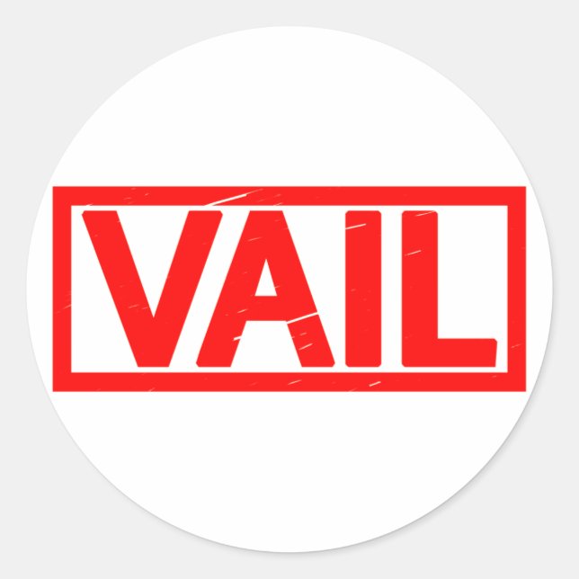 Vail Stamp Classic Round Sticker (Front)
