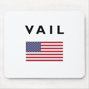 Vail USA American Flag Light-Colour Mouse Pad