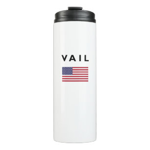 Vail USA American Flag Light-Colour Thermal Tumbler