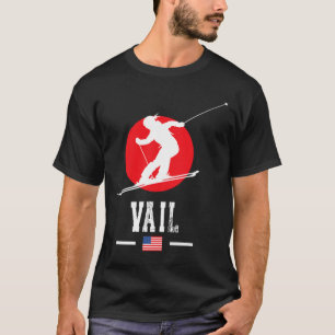 Vail Usa Ski Resort Rocky Mountains American Skiin T-Shirt