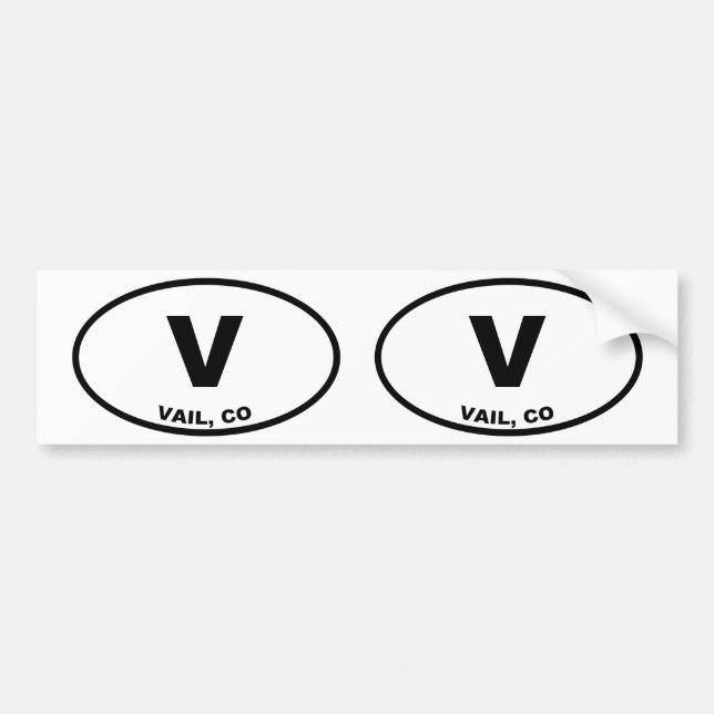 Vail V Bumper Sticker (Front)