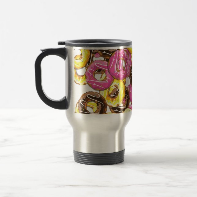 Vairied Doughnuts Travel Mug (Left)