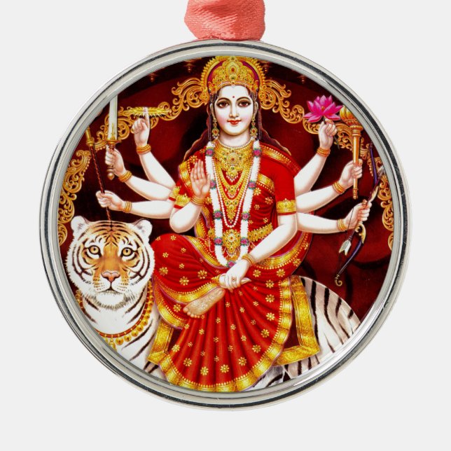VAISHNO DEVI HINDU GODDESS METAL ORNAMENT (Front)