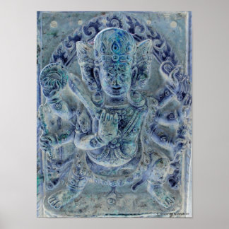 Vajrapani Blue Poster