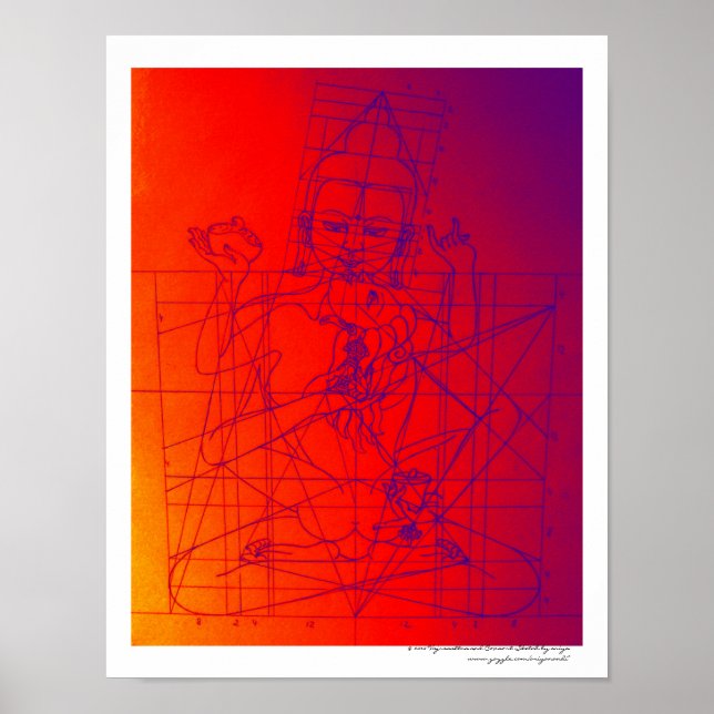 Vajrasattva and Consort Sketch Poster (Front)