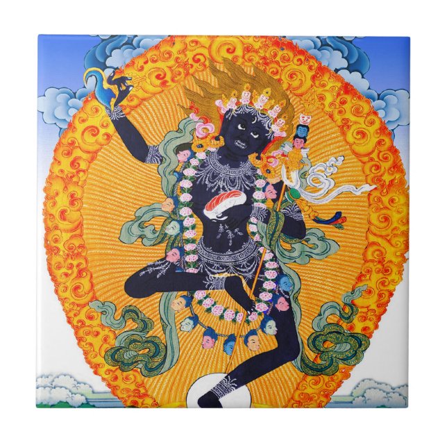 Vajravarahi Cool oriental tibetan Nairatmya Ceramic Tile (Front)