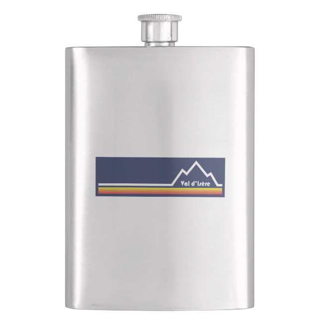 Val d’Isère France Hip Flask (Front)