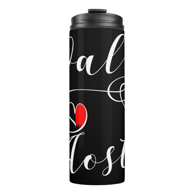 Val d'Aosta Flag Heart, Italy, Aosta Valley Thermal Tumbler (Front)