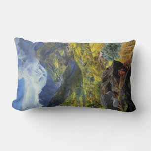 Val d'Aosta (Majestic Italian Alpine Landscape) Lumbar Cushion