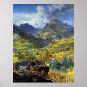 Val d'Aosta (Majestic Italian Alpine Landscape) Poster