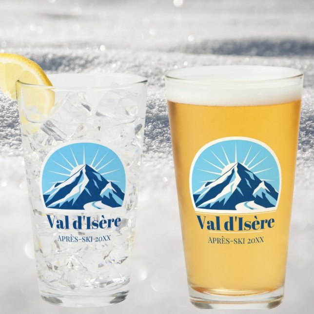 Val d'Isère France Savoie après-ski beer glass (Creator Uploaded)