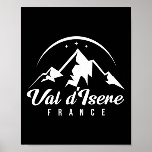 Val D'isere France Ski Resort Skiing Snowboarding  Poster