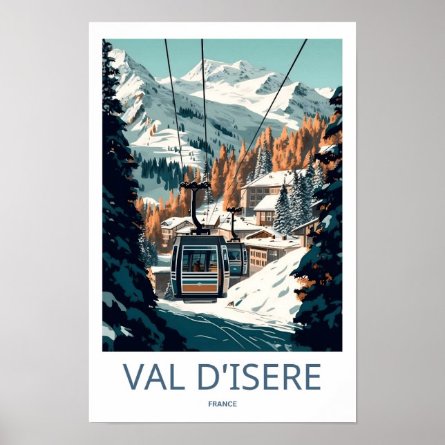Val D'Isere France Travel Print (Front)