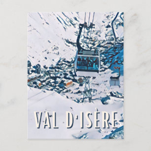 Val d'Isère Ski resort Postcard