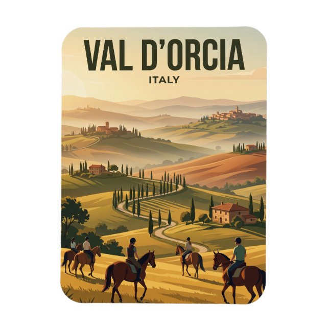 Val d'Orcia Italy Magnet (Vertical)