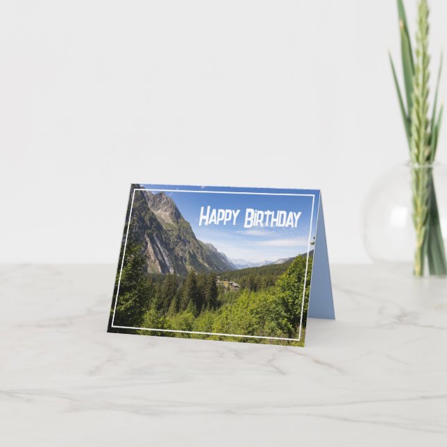  Val Ferret, Valais, Switzerland Birthday Card (Front)