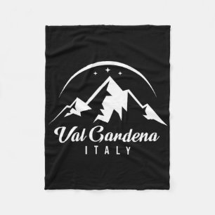 Val Gardena Italy Ski Resort Skiing Snowboarding S Fleece Blanket