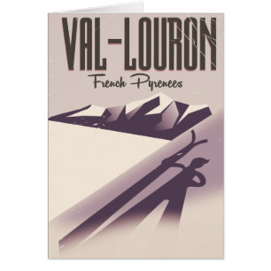 Val-Louron, France ski travel poster