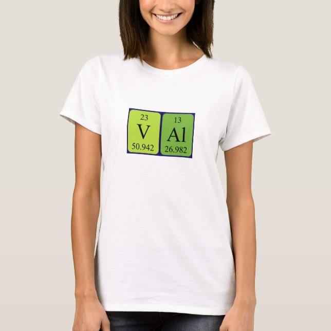 Val periodic table name shirt (Front)