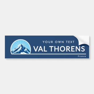 Val Thorens France mountain ski resort Bumper Sticker