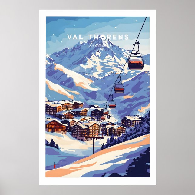 Val Thorens France Ski Poster 1 (Front)