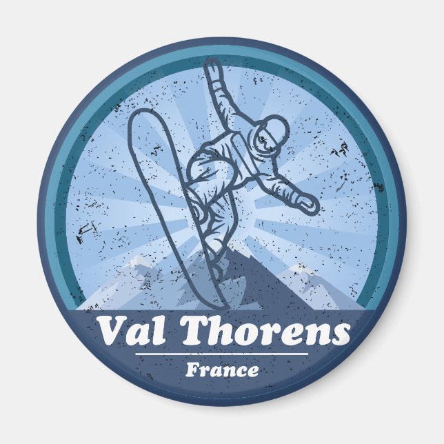 Val Thorens Station de ski - Snowboard Magnet (Front)