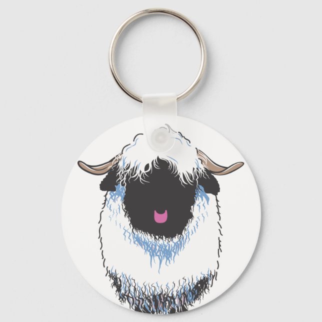 VALAIS Black Nose Sheep Key Ring (Front)