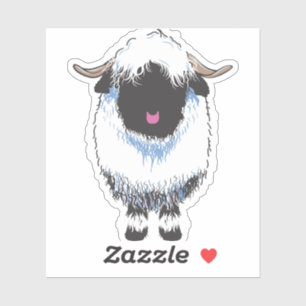 Valais Black Nose Sheep Laptop Sticker, Decal