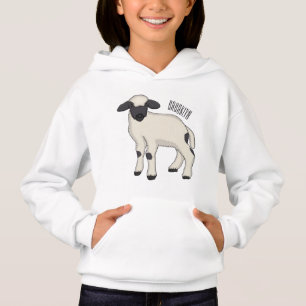 Valais Blacknose sheep cartoon illustration 