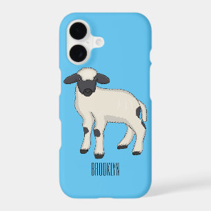 Valais Blacknose sheep cartoon illustration