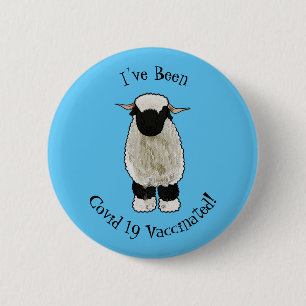 Valais Blacknose sheep cartoon illustration 6 Cm Round Badge