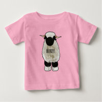 Valais Blacknose sheep cartoon illustration
