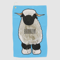Valais Blacknose sheep cartoon illustration