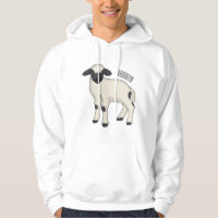 Valais Blacknose sheep cartoon illustration