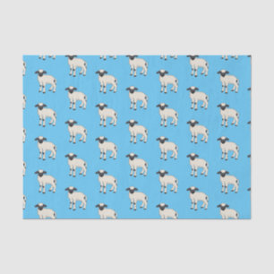 Valais Blacknose sheep cartoon illustration Tissue Paper