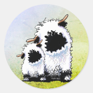 Valais Blacknose Sheep Classic Round Sticker