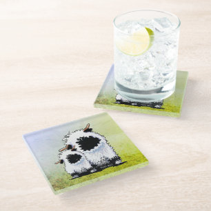 Valais Blacknose Sheep Glass Coaster