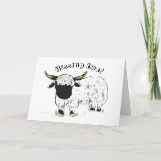 Valais blacknose sheep - Missing Ewe! Card (Front)