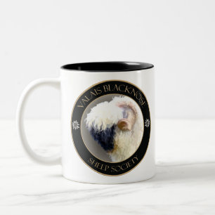 Valais Blacknose Sheep Society Logo Two-Tone Coffee Mug