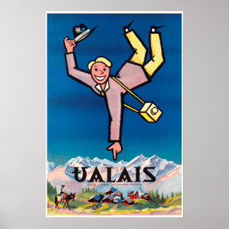 Valais,Switzerland,Suisse,Ski Poster